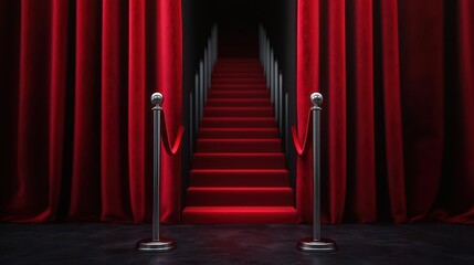 Fototapeta premium VIP access via a hidden passage, leading to a private, exclusive event, VIP entrance, secret luxury access