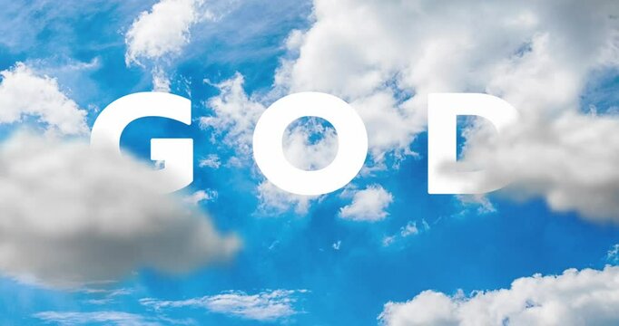 GOD revealed in the clouds; church background; unveiling of GOD religious background
