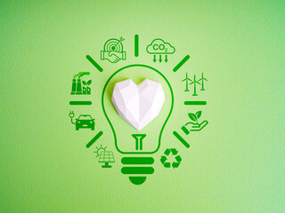 Reduce CO2 emissions sustainable, carbon dioxide reduction, limit climate change concept. White...