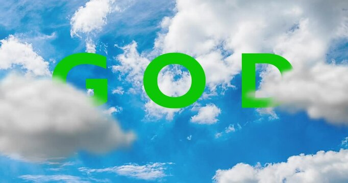 GOD revealed in the clouds; church background; unveiling of GOD religious background