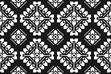 Geometric ethnic seamless pattern traditional. American, Mexican style. Fabric ethnic pattern art. Design for background, illustration, fabric, clothing, carpet, batik, embroidery.