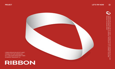 Web illustration impossible ribbon background