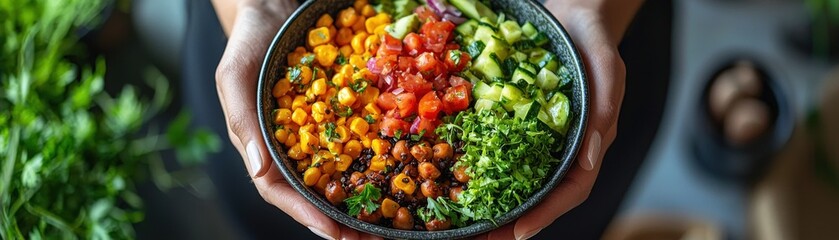 Professional at a high-energy workspace taking a break with a vibrant plant-based lunch, showcasing the benefits of nutritious eating for busy entrepreneurs