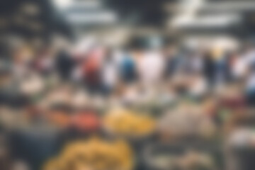 Obraz premium Blur image of night market festivals, Abstract Background and bokeh light