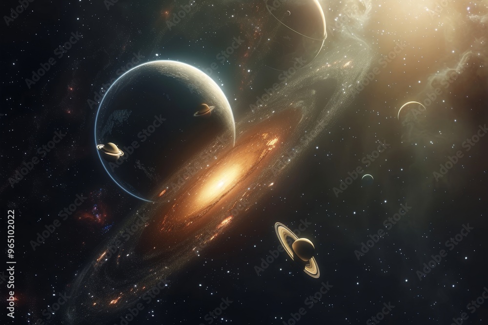 Wall mural beautiful outer space view