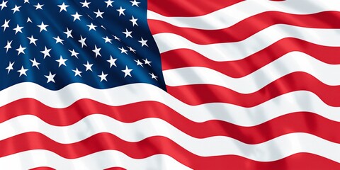 American Flag Border with Gradient Colors 