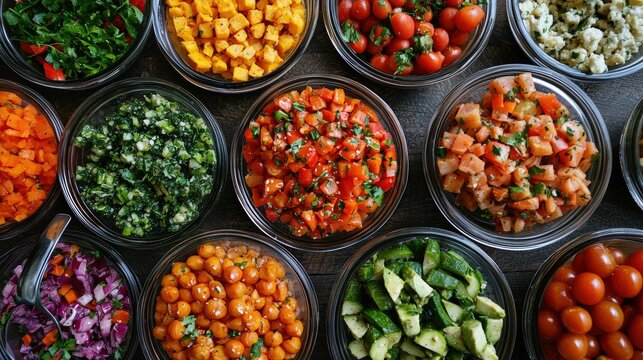 Family meal planning session with a focus on vegetarian recipes, showcasing a variety of colorful and healthy dishes designed for both adults and kids