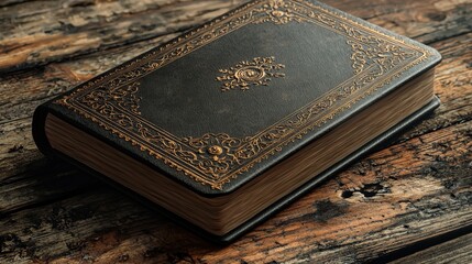 Fototapeta premium Personalized notebook with engraved cover, gift-ready presentation, 3D illustration