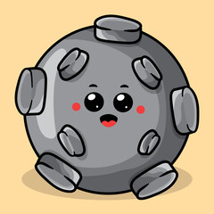 Cute Space Moon Vector Element Design