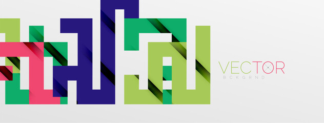 Color bend lines with shadow texture effect. Vector Illustration For Wallpaper, Banner, Background, Card, Book Illustration, landing page