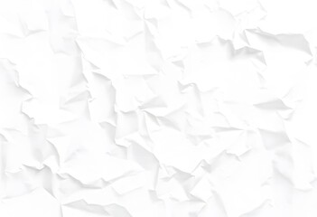 Crumpled white paper with deep creases and folds.