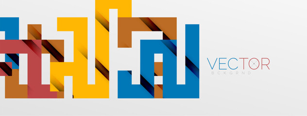 Color bend lines with shadow texture effect. Vector Illustration For Wallpaper, Banner, Background, Card, Book Illustration, landing page