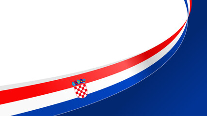 wavy croatia flag vector background with copy space for text. croatia national day
