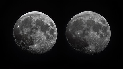 Detailed Lunar Images Showcasing Full and Crescent Moon Phases