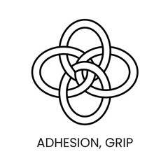 Vector adhesion and grip icon with editable stroke