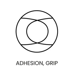 Vector adhesion and grip icon with editable stroke