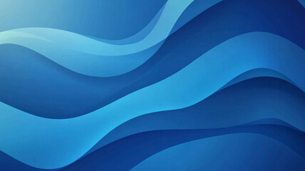Fototapeta premium Flowing blue waves create a calming abstract design with smooth gradients and soft curves