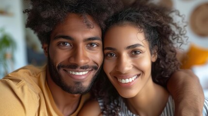 Mortgage agreement signing, happy young couple with realtor, new home, closeup of miniature house, bright room, joyful atmosphere