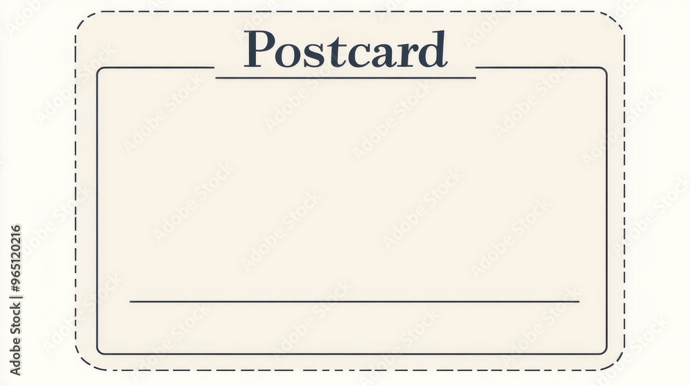 Poster minimalist postcard template with white background, 