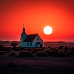 Fototapeta premium Breathtaking Cathedral Amidst Scenic Surroundings