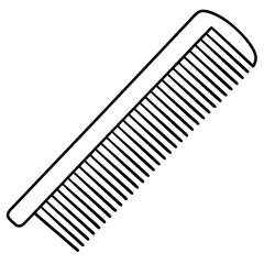 comb outline coloring book page line art illustration digital drawing