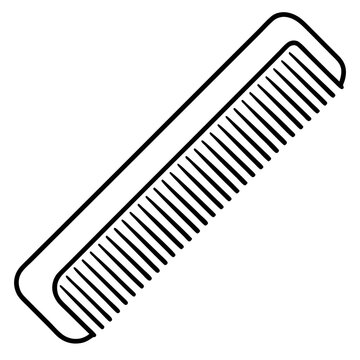 recommend clip art: comb outline coloring book page line art illustration digital drawing