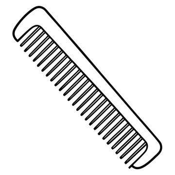recommend clip art: comb outline coloring book page line art illustration digital drawing