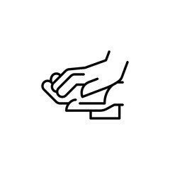 Hand Washing with Soap icon. Simple hand washing icon with soap for social media, app, and web design. Vector illustration