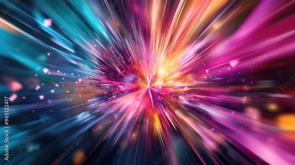 Poster a colorful explosion of light and color