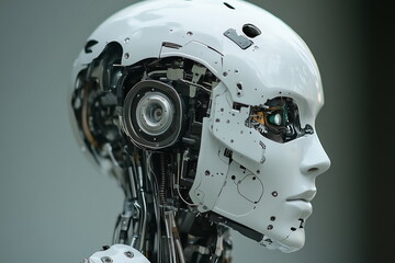 Fototapeta premium robot head isolated