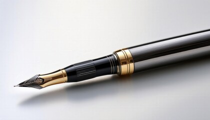 Naklejka premium fountain pen on white background