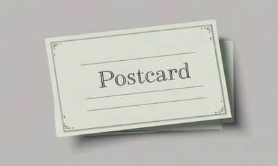 Obraz premium Postcard Template with Light Green Color, Soft Colors, and 