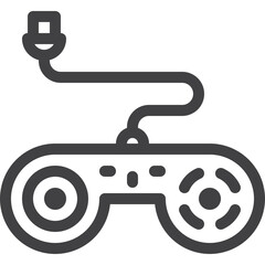 Obraz premium Simple vector robot remote control outline icon on white background