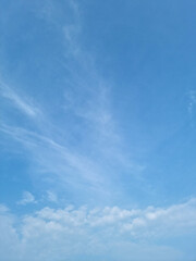 
Blue sky with feathery clouds

