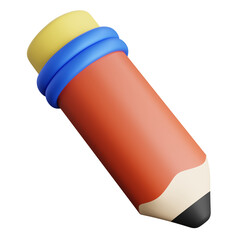 3d pencil back to school concept.