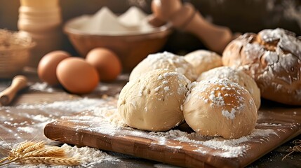 Sourdough is a type of bread made from natural yeast fermentation, using only salt, wheat flour, and a sourdough starter, Lactic acid produced during fermentation helps preserve the bread.