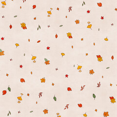 Leaves Mood Pattern For Autumn Season