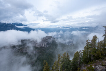 Sea of clouds over the mountain