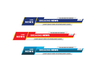 News Lower Thirds Pack design template premium vector. 