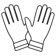 Obraz premium cutting gloves outline coloring book page line art illustration digital drawing
