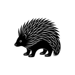 porcupine silhouette vector illustration sublimation