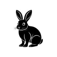 rabbit silhouette vector illustration sublimation