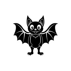 bat cartoon silhouette vector illustration sublimation