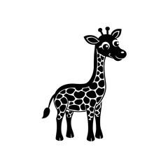 giraffe cartoon silhouette vector illustration sublimation