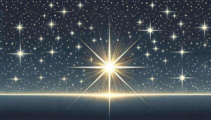 A lone, glowing star rising in a field of dim, distant stars.