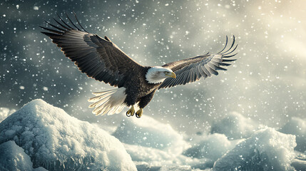 Obraz premium eagle in the snow