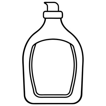 recommend clip art: dish soap outline coloring book page line art illustration digital drawing