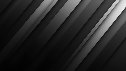 Obraz premium Abstract black and silver gradient with light gray and white Metallic texture with soft diagonal lines Clean modern and sleek background