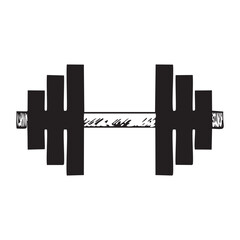Gym dumbbell icon vector illustration