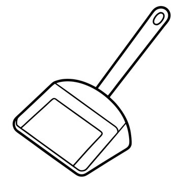 recommend clip art: dustpan outline coloring book page line art illustration digital drawing